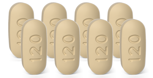 Huit comprimés de 120 mg de LUMAKRAS