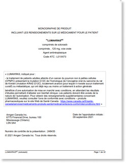 Monographie du produit LUMAKRAS